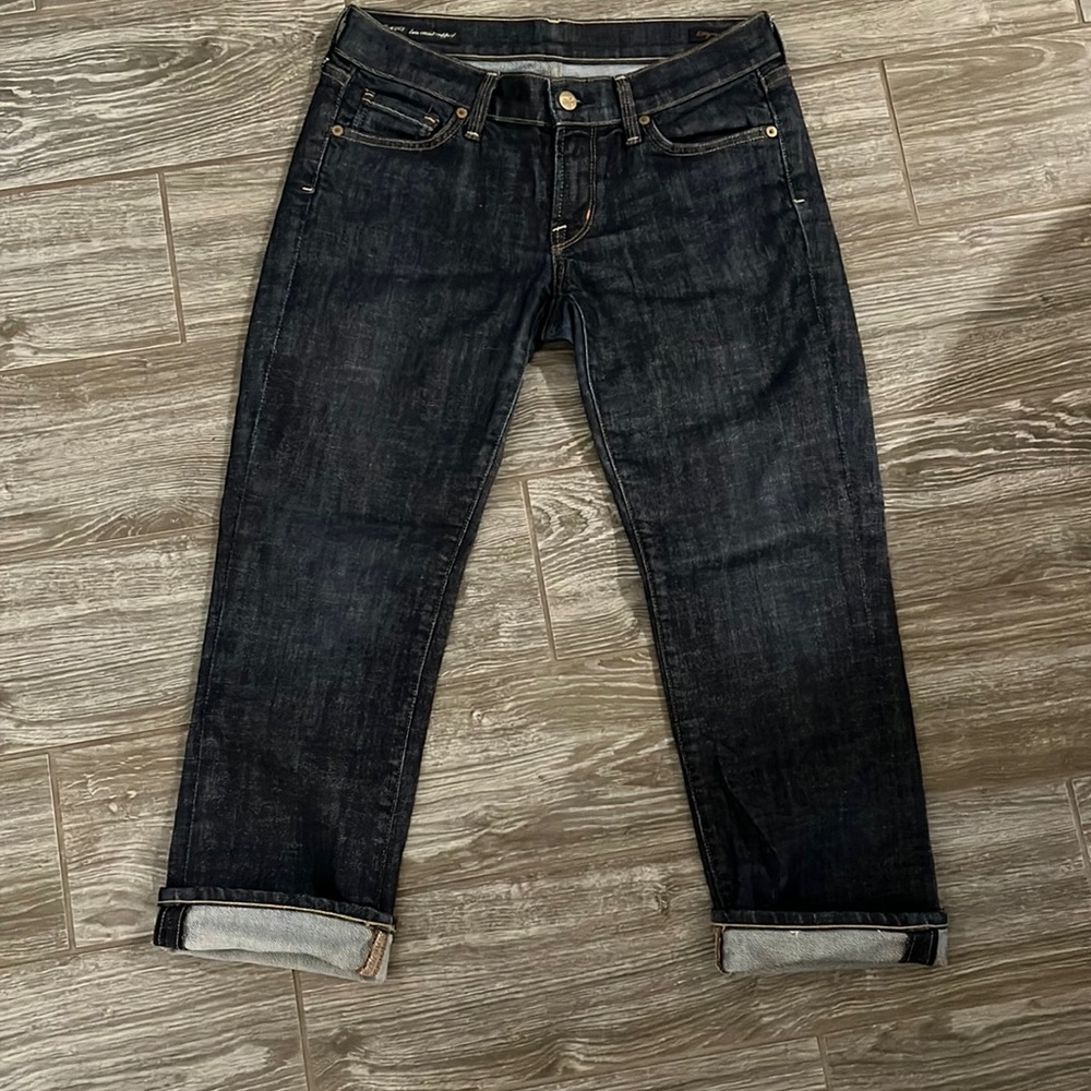 Citizens of Humanity Low Waist Cropped Stretch Jeans